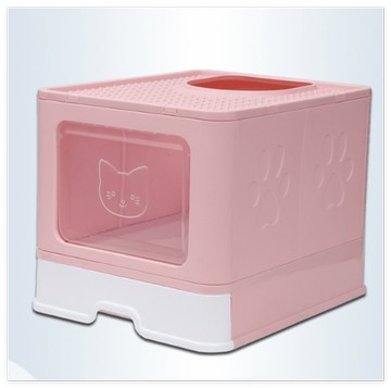 超大容量貓砂盆 抽屜式貓便盆 全封閉式貓廁所 防外濺隔臭除臭 可折疊收納 xy