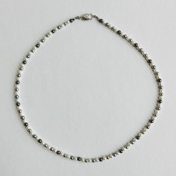 貝殼仿珍珠多色項鍊 / 3.5mm 約42cm / 多色混搭 / R / 日本製造