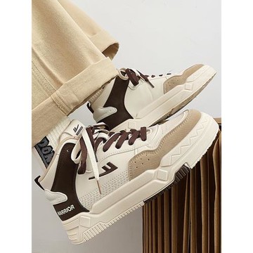 回力高幫鞋子男2025冬季新款韓版潮鞋休閑透氣小白鞋情侶厚底板鞋