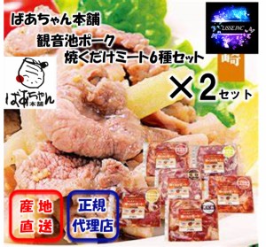 ばあちゃん本舗 観音池ポーク 焼くだけミート6種×2セット みやざきブランドポーク お弁当のおかず おつまみ 産地直送 正規代理店