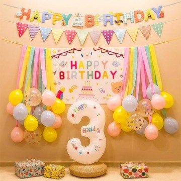 女孩生日布置兒童ins生日裝飾場景氣球背景墻派對場景布置用品