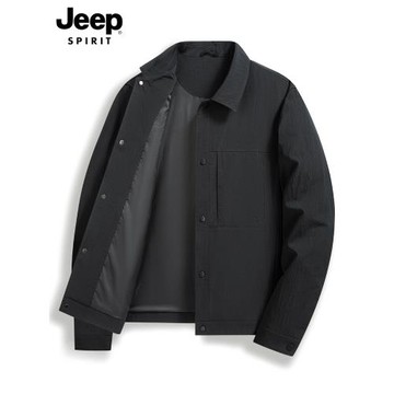 JEEP SPIRIT吉普外套男款春秋季2025新款潮流休閑男裝夾克衫春季