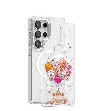 Samsung S26/S25/S24系列 可拆式磁吸片材彩鑽手機殼-夢想氣球