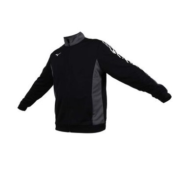 MIZUNO 男針織運動外套-抗紫外線 運動 上衣 休閒 32TCC53209 黑灰