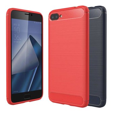 YANGYI 揚邑-ASUS ZenFone 4 Max (ZC554KL) 5.5吋 碳纖維拉絲紋軟殼散熱防震抗摔手機殼