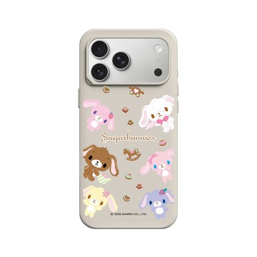 iPhone 17 Pro Max SolidX 貝殼灰 - 三麗鷗-蜜糖邦尼 Sugarbunnies - 雙胞胎兔排排站