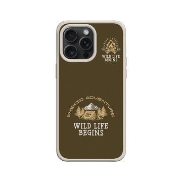 iPhone 15 Pro Max SolidX 貝殼灰 - KID - 野營聚落之火