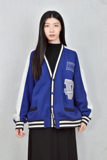 (XL) valentino藍色刺繡外套