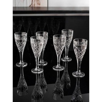 進口歐式水晶玻璃白酒杯高腳杯小號家用烈酒杯一兩利口開胃酒杯