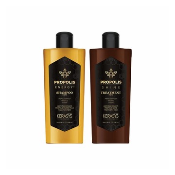 【Kerasys 可瑞絲】蜂膠活力光澤洗護組 (洗髮精 180ml+護髮素 180ml)  (效期20270416)