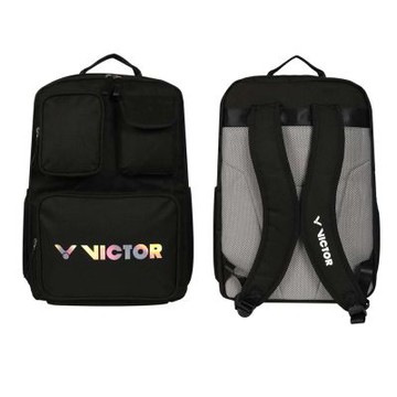VICTOR 後背包-雙肩包 肩背包 旅行包 裝備袋 球拍袋 羽毛球 BR5038C 黑銀