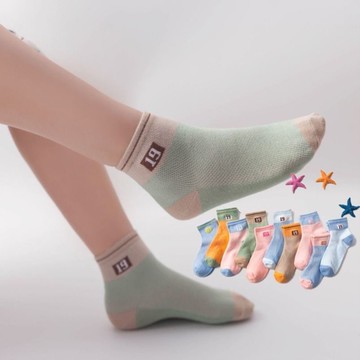 【十雙裝】兒童襪子春夏薄款網眼童襪男童女童夏季襪子寶寶小孩襪