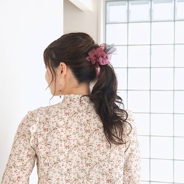 【party】彩繪咲編髮圈 | mini |胭脂