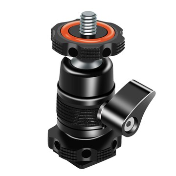 迷你球頭適配器監視器安裝冷靴適配器鋁合金帶 1/4 英寸螺絲用於安裝攝像頭監視器麥克風 LED 視頻燈 Mcen1 球頭