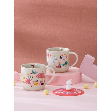 姆明Moomin陶瓷馬克杯亞美牛奶杯水杯早餐杯下午茶卡通杯子禮盒裝