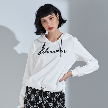 CLL巧玲瓏 簡約字母連帽長袖上衣 3333302