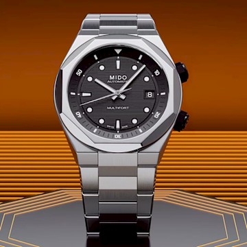 MIDO 美度 Multifort 8 Two Crowns 機械腕錶-40mm黑 M0475071105100
