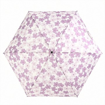 nifty colors 花漾迷人碳纖維 晴雨折疊傘/紫花