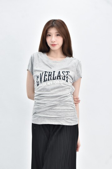 (M) zara 美式灰色短袖上衣