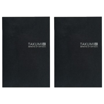 IWI 蒙恬 TAKUMI匠 銀標 A5和紙空白筆記本 日本阿波和紙封面 14.2x21cm  墨色  2本
