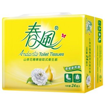 春風 山茶花精華 抽取式衛生紙 雙層  24包  1袋