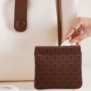 彈片收納包自動閉合化妝品口紅收納套有線耳機隨身袋數據線收納袋