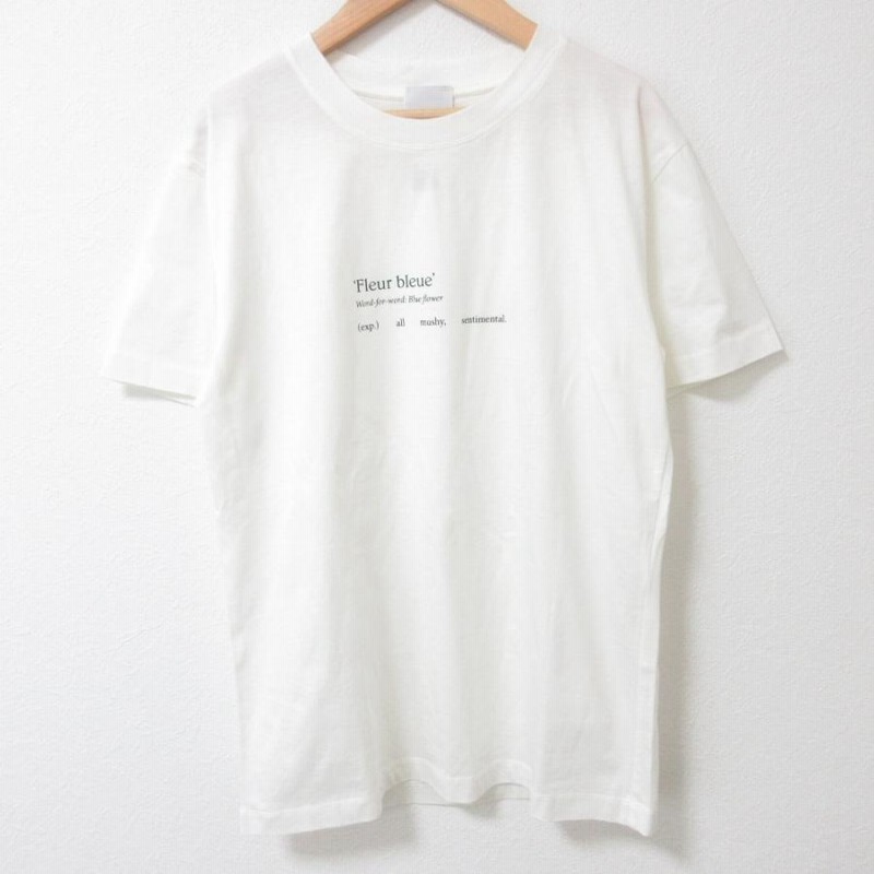 PATOU - 美品 21SS Patou パトゥ ボーダー柄 レターロゴプリント オーガニックコットン 半袖 Tシャツ JE0329999203Y XS イエロー×ホワイト レディース 古着 中古 USED 人気 PATOU オーガニックコットン ロゴ プリント Tシャツ（PATOU