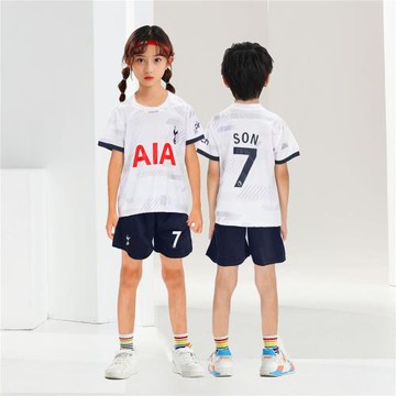 兒童足球服套裝2324熱刺7號孫興慜俱樂部主場比賽球迷球衣兩件套