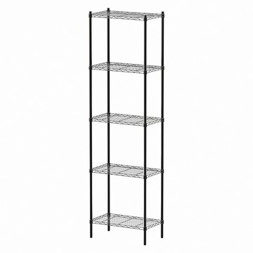【dayneeds】輕型 60x35x210公分 五層烤漆波浪架 兩色可選黑色