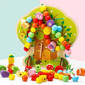 嬰幼兒童串串珠益智1開發2寶寶3歲早教多功能穿繩diy手工積木玩具【聚物優品】