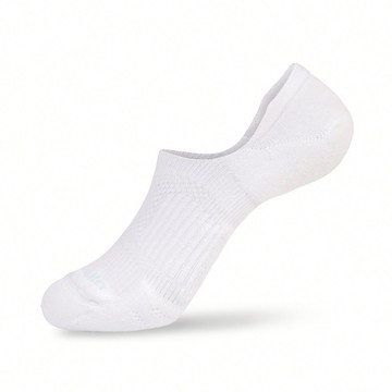 FootSpa無縫足弓加強氣墊運動隱形襪-棉紗 - M白