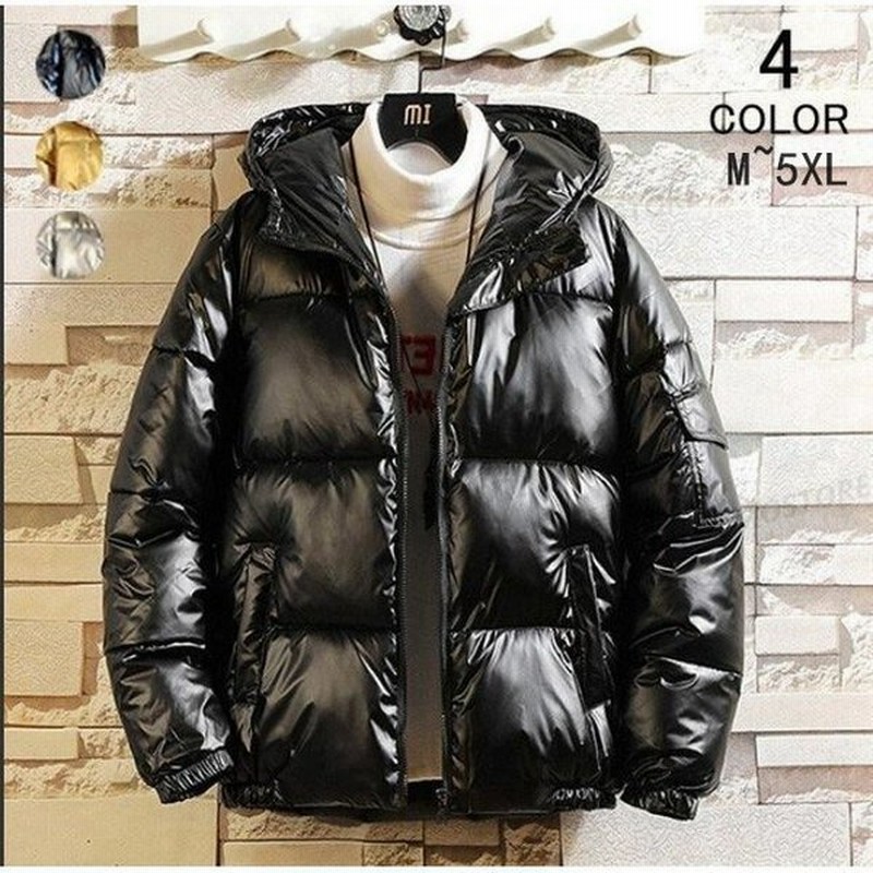 超暖かい ダウンジャケット メンズ 中綿 フード付き ダウンジャケット ショート丈 艶あり 厚手 ダウンコート アウター ファスナー 秋 冬 防寒 防風 紳士用 撥水 通販 Lineポイント最大get Lineショッピング