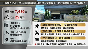 仁武區舊制廠辦600坪！近國七/產業園區！立即進駐｜高雄市仁武區仁心路