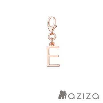 aziza 玫瑰金英文字母吊飾-E (吊飾小物)