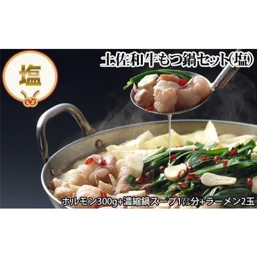 ふるさと納税 高知県 高知市 土佐和牛もつ鍋セット (塩鍋スープ・ラーメン付き)　ホルモン 牛肉