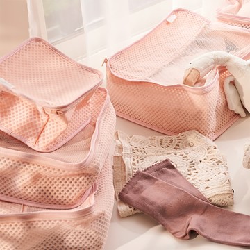 suzzi - 收納洗衣兩用袋2.0 - 8件組-加州蜜粉