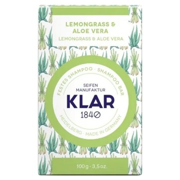 德國 KLAR Seifen 賦活保濕植萃洗髮皂 檸檬草&蘆薈 100g  溫和潔淨  控油保濕  1個
