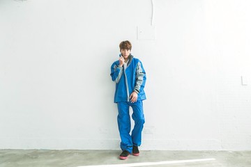 勁馳率性兩件式雨衣-寶藍/淺灰