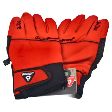 SNOW TRAVEL 雪之旅 軍規primaloft gold 特戰SKI DRI防水保暖合身型滑雪/登山/海釣/賞雪手套 AR-67  紅色  L  1雙