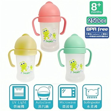 大眼蛙 DOOBY 幼童神奇喝水杯 寶寶學習杯 中小童手拿水壺 防脹氣水壺 250cc D-4131