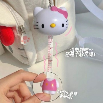 ✨臺灣寄出✨可愛卡通kt捲尺學生少女心迷你測量三圍胸圍腰圍臀圍軟尺伸縮尺