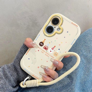 ✨新品上市✨苹果18手机壳曲奇饼干iPhone18Pro泡芙卡通硅胶软壳女Max全包防摔