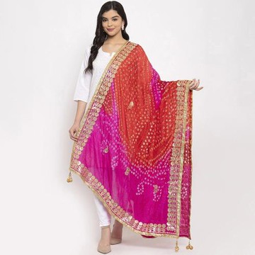 印度進口民族風絲混紡金色繡花大圍巾party舞蹈披肩多用粉紅拼色