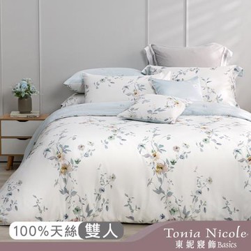 【Tonia Nicole 東妮寢飾】寧夏蒔光環保印染100%萊賽爾天絲兩用被床包組(雙人)