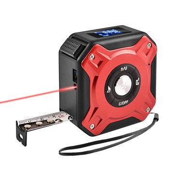 3 合 1 激光捲尺數字遊俠查找器 16 英尺測量 131 英尺可充電多功能距離/區域/體積/畢達哥拉斯,單位開關,數據