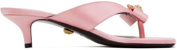 Versace 粉色 Gianni Ribbon Low Satin 凉鞋