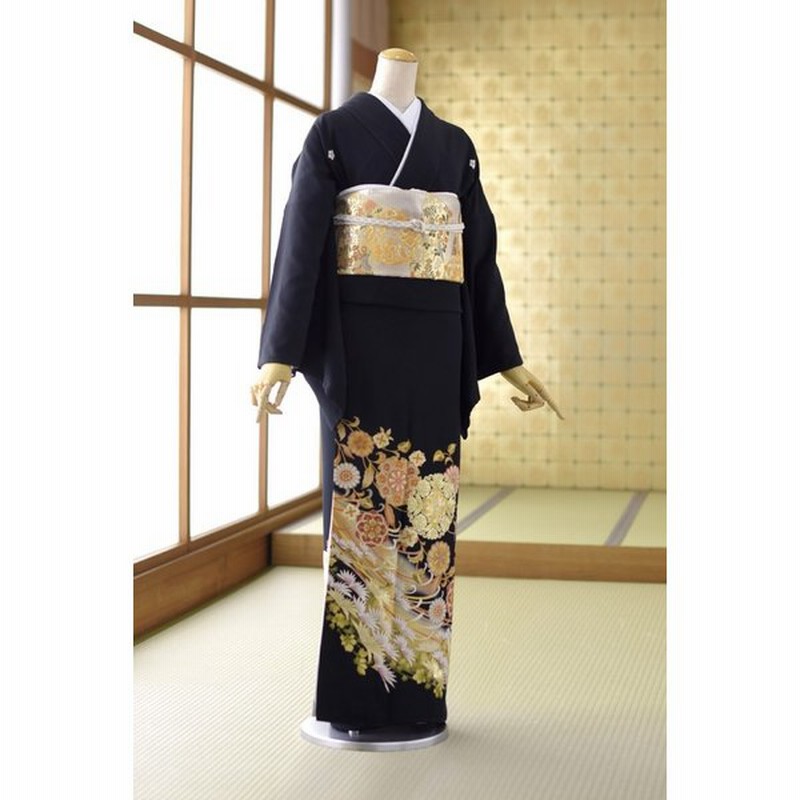 留袖 レンタル 唐花糸菊 身長 150cm 158cm位 高級 正絹 着物レンタル 結婚式 母親 姉 妹 親族 列席者 礼装 黒留袖レンタル 留め袖 貸衣装 通販 Lineポイント最大0 5 Get Lineショッピング