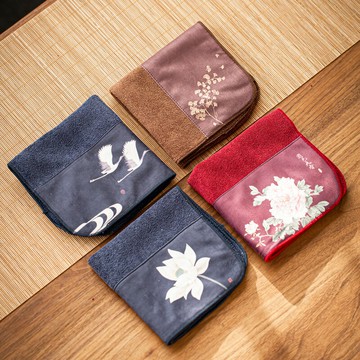 茶巾布吸水加厚茶臺茶桌抹布吸水不掉毛養壺茶巾墊小方巾茶道專用