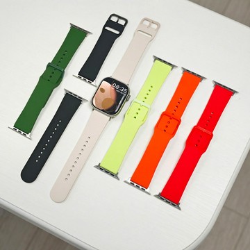 運動矽膠錶帶兼容 Apple Watch Ultra 3 2 49mm 11 10 46mm 42mm 系列 9 8 7