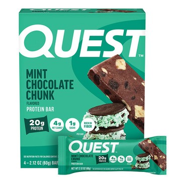 Quest Nutrition, 蛋白棒，薄荷巧克力塊，4 根，每根 2.12 盎司（60 克）